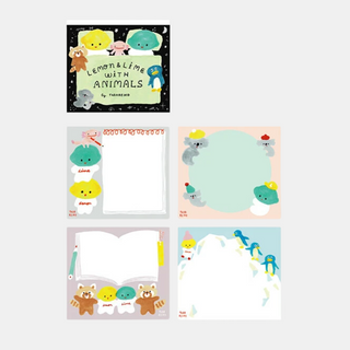 Lemon & Lime with Animals - Memo Pad by Tadareiko