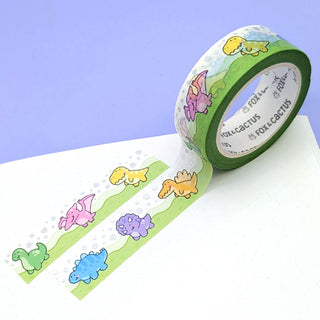 Kawaii Dinos - Washi Tape (Holo Foil)
