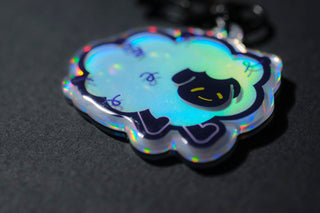Sleepy Sheep - Holographic Keychain