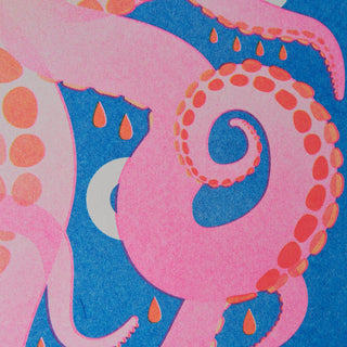 The Octopus - Risograph A3 Print