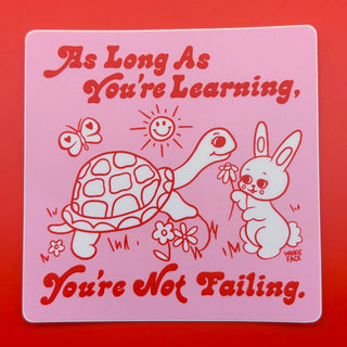 Learning Turtle and Bunny - Vinyl Sticker-Vinyl Stickers-Stash World