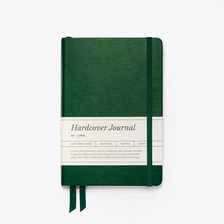 Lined Hardcover Journal - A5 Black-Notebooks-Stash World