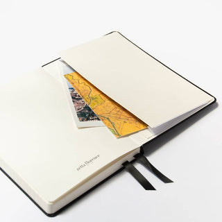 Lined Hardcover Journal - A5 Black-Notebooks-Stash World