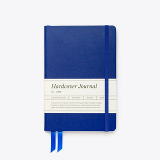 Lined Hardcover Journal - A5 Blue-Notebooks-Stash World