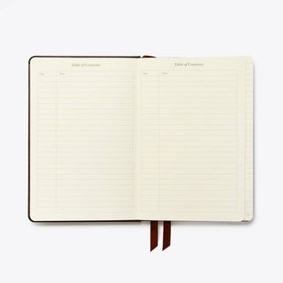 Lined Hardcover Journal - A5 Brown-Notebooks-Stash World