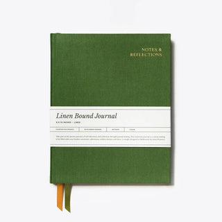 Linen Lined Journal - 8"x10" Pink-Notebooks-Stash World
