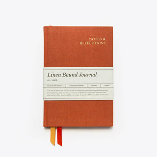 Linen Lined Journal - A5 Pink-Notebooks-Stash World