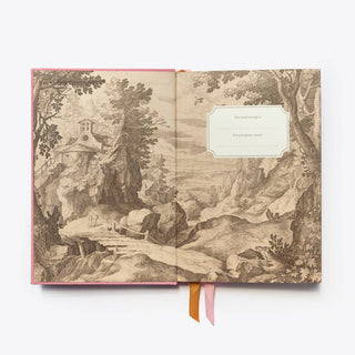 Linen Lined Journal - A5 Pink-Notebooks-Stash World