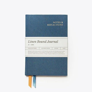 Linen Lined Journal - A5 Pink-Notebooks-Stash World