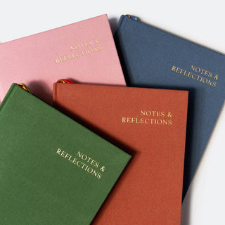 Linen Lined Journal - A5 Rust-Notebooks-Stash World