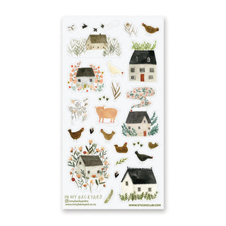 Little Farmhouse - Sticker Sheet-Sticker Sheets-Stash World