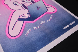 Log Off - Risograph A3 Print-Prints-Stash World