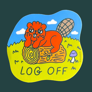 Log Off - Vinyl Sticker-Vinyl Stickers-Stash World