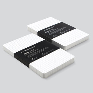 White Square Grid - Memo Cards