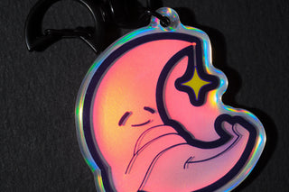 Mellow Moon - Holographic Keychain-Keychains-Stash World