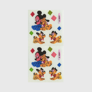 Mickey and Pluto - Pearlie Stickers