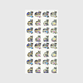 Micro Cats (Silver) - Prismatic Stickers