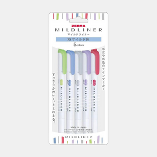 Mildliner Double Sided Highlighter 5-colour Set - Cool & Refined