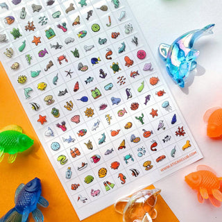 Mini Sea Icons - Sticker Sheet-Sticker Sheets-Stash World