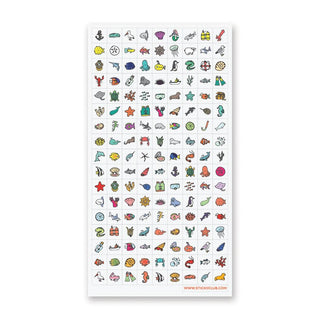 Mini Sea Icons - Sticker Sheet-Sticker Sheets-Stash World