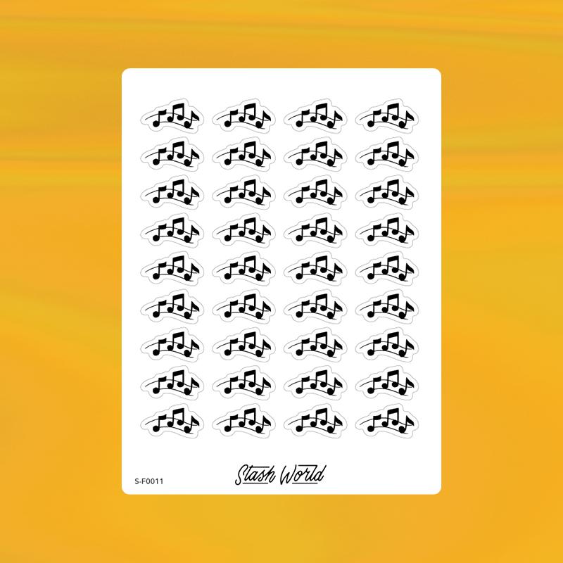 Music Notes Sticker Sheet Planner Stickers | Stash World Australia