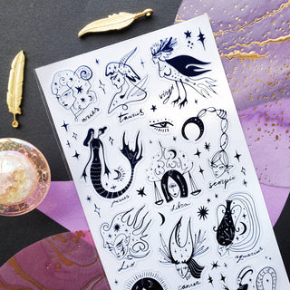 Mystical Zodiac Sticker Sheet-Sticker Sheets-Stash World