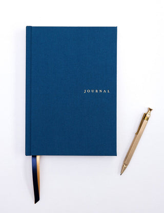 Linen Bound Journal - Navy (Bullet Journal)