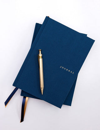 Linen Bound Journal - Navy (Bullet Journal)