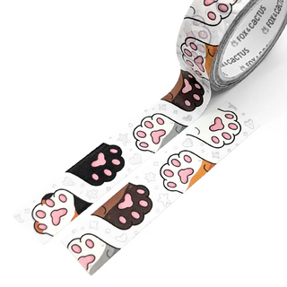 Cat Beans (White) - Washi Tape (Holo Foil)