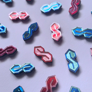Old School 'S' - Acrylic Magnet-Magnets-Stash World