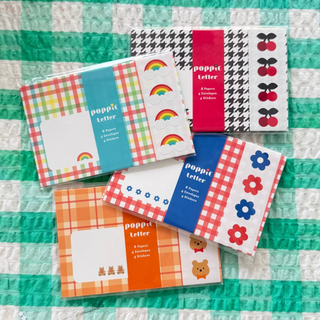 POPPiE Letter Set - Flower, Teddy, Cherry or Rainbow-Letter Writing-Stash World