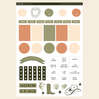 PRINTABLE Outback Stickerhouse (Green) - Journal Kit (Digital Only)-Printable-Stash World