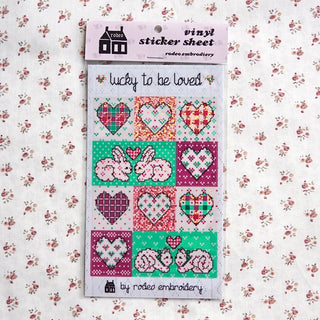 Lucky To Be Loved - Vinyl Sticker Sheet (Glitter)