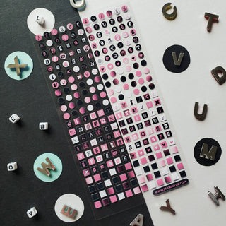 Pastel Punk Alphabet - Sticker Sheet-Sticker Sheets-Stash World