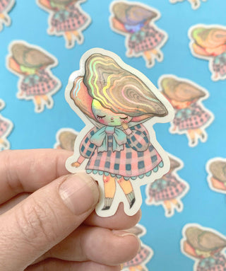 Pearl - Holographic Vinyl Sticker-Stash World