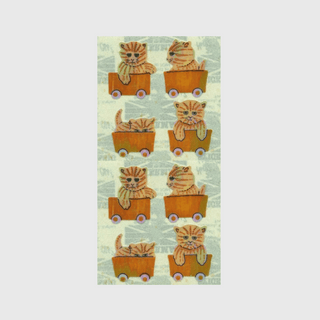 Kittens in Train - Pearlie Stickers