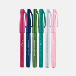 Pentel Brush Touch Pens - Pastel and Standard 6-Pack-Pens-Stash World