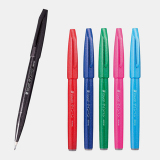 Pentel Brush Touch Pens - Pastel and Standard 6-Pack-Pens-Stash World