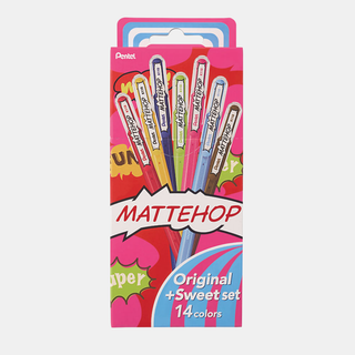 Pentel Mattehop Gel Pens - Original + Sweet Set (14 colours)-Pens-Stash World