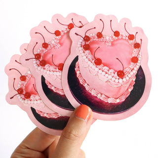 Pink Cake - Vinyl Sticker-Vinyl Stickers-Stash World