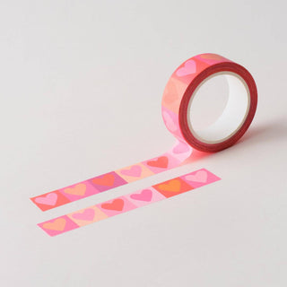 Pink Love Hearts - Washi Tape-Washi Tapes-Stash World
