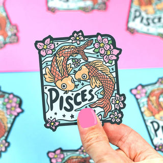 Pisces Zodiac Vinyl Sticker-Stash World