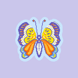 Pixel Butterfly - Vinyl Sticker-Vinyl Stickers-Stash World