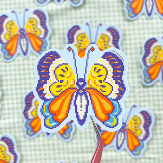 Pixel Butterfly - Vinyl Sticker-Vinyl Stickers-Stash World