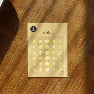 Plain.10: Moon Phases - Sticker Sheet (Puffy)-Sticker Sheets-Stash World