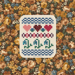 Pretty Patchwork - Vinyl Sticker (Glitter)-Vinyl Stickers-Stash World