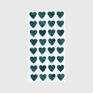 Micro Hearts (Turquoise) - Prismatic Stickers