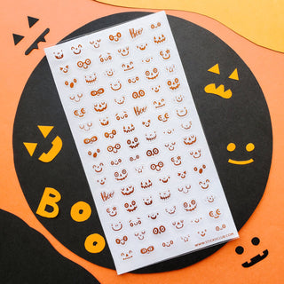 Pumpkin Faces - Sticker Sheet-Sticker Sheets-Stash World