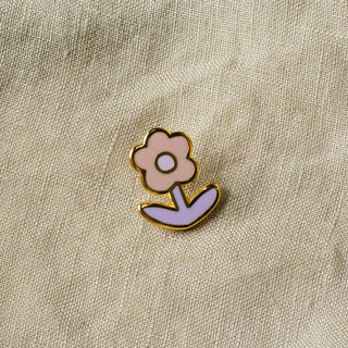 Purple Flower - Enamel Pin-Enamel Pins-Stash World