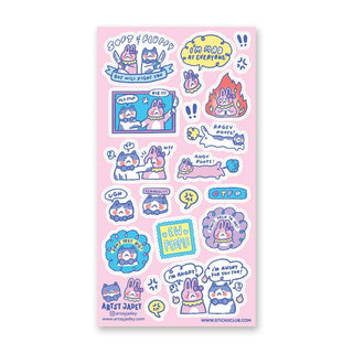Rage Besties - Sticker Sheet-Sticker Sheets-Stash World